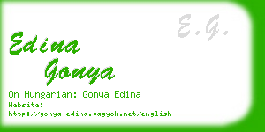 edina gonya business card